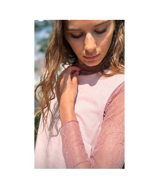 BELLITA zachtroze top