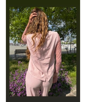 BELLITA roze linnen top