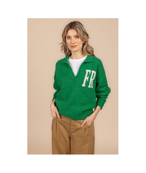 FOUR ROSES groene polopull