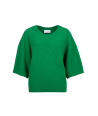 FOUR ROSES groene pull met driekwartsmouw