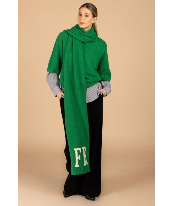FOUR ROSES groene pull met driekwartsmouw