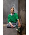 FOUR ROSES groene pull met driekwartsmouw