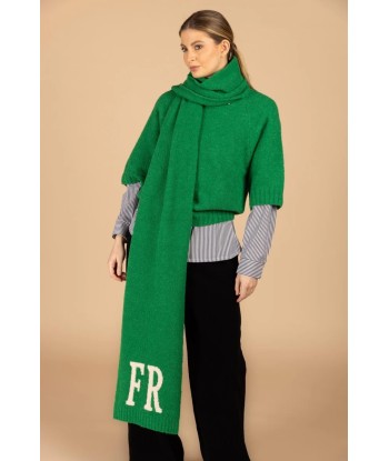 FOUR ROSES groene pull met driekwartsmouw