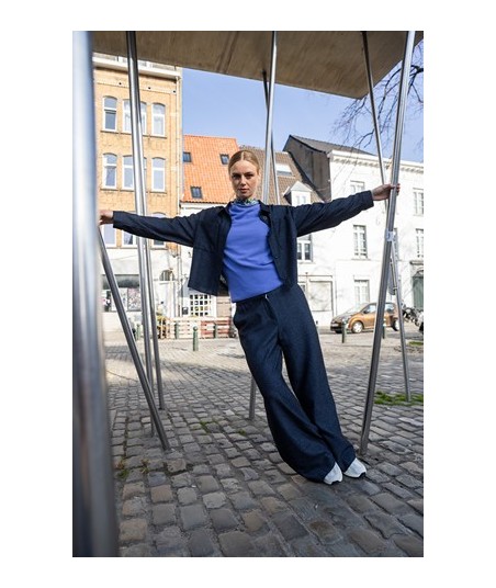 FOUR ROSES losse blauwe broek