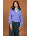 FOUR ROSES lila polopull