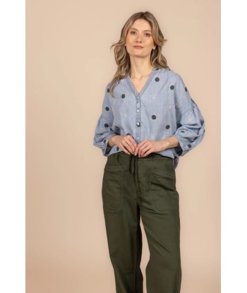 FOUR ROSES kaki broek
