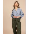 FOUR ROSES kaki broek