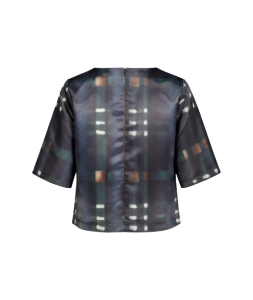 ATMOS blauwe bloes met print