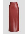 AC lange roestbruine rok in leather look