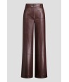 AC bruine broek in leather look