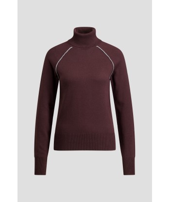 AC fijne pull met opstaande kraag bruin + grijs