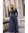 AC pull met opstaande kraag groen+blauw