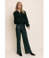 AC groene broek in leather look