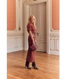 AC lange roestbruine rok in leather look