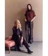AC bruine broek in leather look