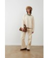 ORFEO ecru pull met broche