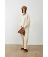 ORFEO ecru pull met broche