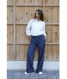 BELLITA losse broek in denimkleur