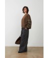 ORFEO sweater met geruite mouw
