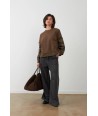 ORFEO sweater met geruite mouw