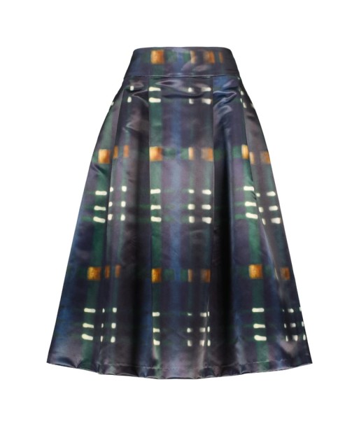 ATMOS enkellange blauwe rok met print