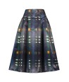 ATMOS enkellange blauwe rok met print