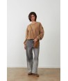 ORFEO sweater met bloemmotief op de mouw