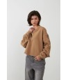 ORFEO sweater met bloemmotief op de mouw