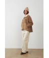 ORFEO camel vest met ruiten