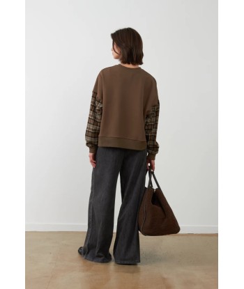ORFEO pull met geruite mouw