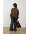 ORFEO sweater met geruite mouw