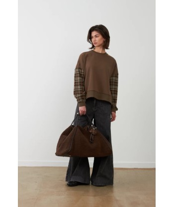 ORFEO pull met geruite mouw