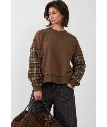 ORFEO pull met geruite mouw