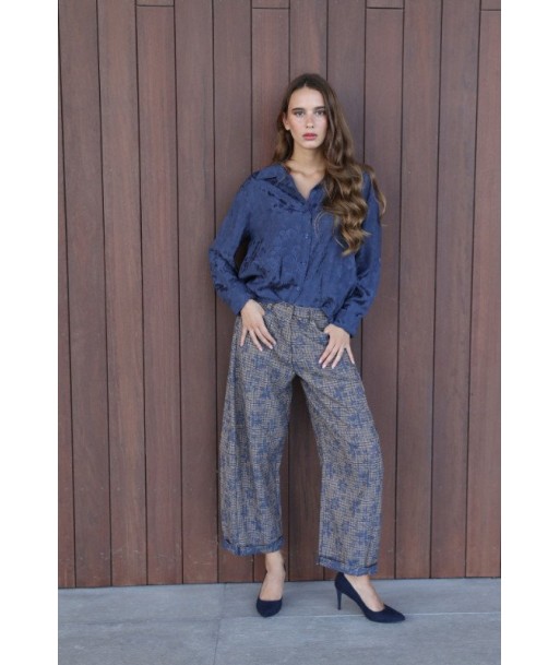 BELLITA blauwe bloes met motief