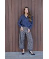 BELLITA blauwe bloes met motief