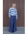 BELLITA brede losse blauwe broek