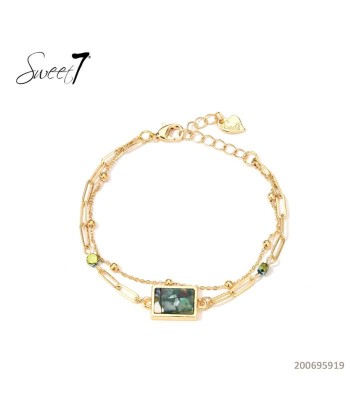 SWEET7 armband met groene steen