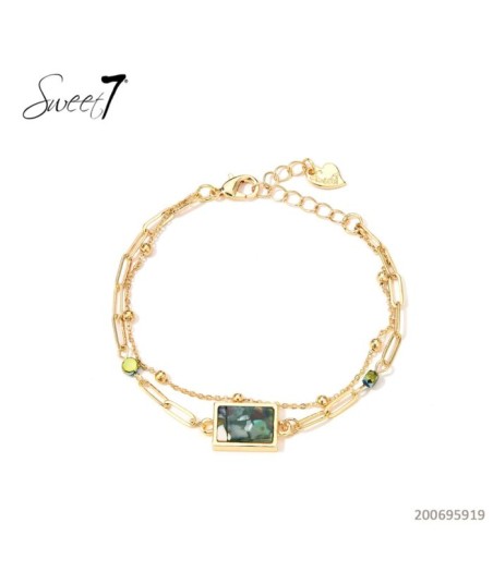 SWEET7 armband met groene steen