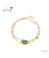 SWEET7 armband met groene steen