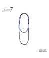 SWEET7 lange ketting met blauwe glaskralen