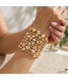SWEET7 set van 9 goudkleurige armbanden