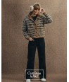 Oorwarmers in beige met camel