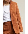 Her. blazer in fijne ribfluweel
