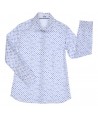 Gymp wit hemd met blauwe print