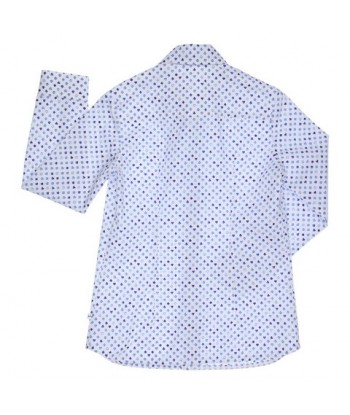 Gymp wit hemd met blauwe print