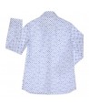Gymp wit hemd met blauwe print