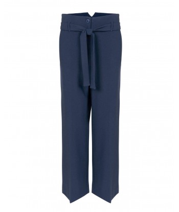 TERRE BLEUE donkerblauwe geklede broek