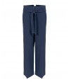 TERRE BLEUE donkerblauwe geklede broek
