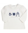 GYMP witte t-shirt met 3 mutsjes in blauw