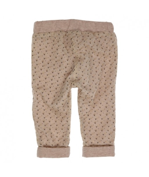 GYMP bruine broek met fijne print in zwart en goud